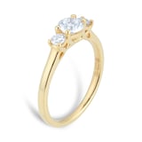 Goldsmiths 18ct Yellow Gold 0.70ct Diamond 3 Stone Engagement Ring