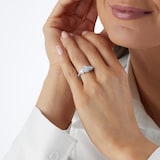 Goldsmiths 18ct White Gold 1.00ct Diamond Triple Pear Halo Engagement Ring