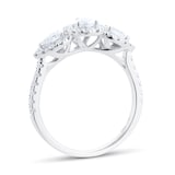 Goldsmiths 18ct White Gold 1.00ct Diamond Triple Pear Halo Engagement Ring