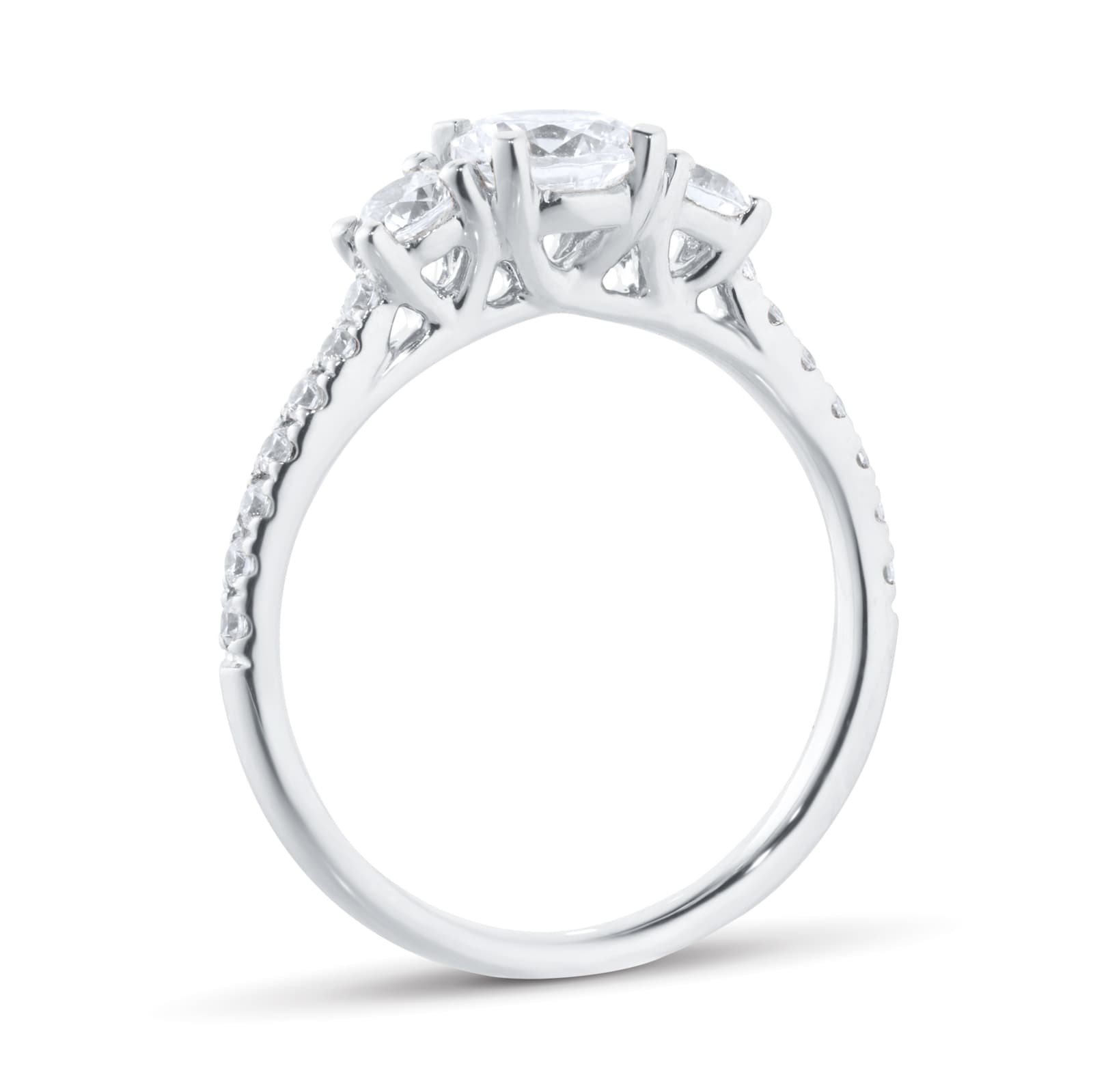 Goldsmiths Platinum 1.00cttw Diamond 3 Stone Engagement Ring - Ring Size I Goldsmiths Platinum 1.00cttw Diamond 3 Stone Engagement Ring - Ring Size I