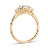 Goldsmiths 18ct Yellow Gold 1.00cttw Diamond 3 Stone Engagement Ring