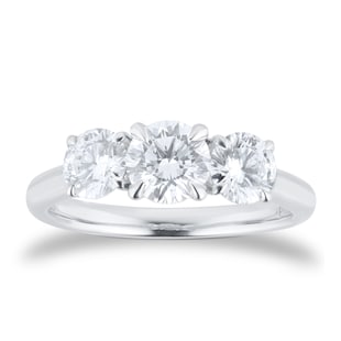 Goldsmiths Exclusive Platinum 1.50cttw Brilliant Cut 3 Stone Goldsmiths Signature Diamond Engagement Ring
