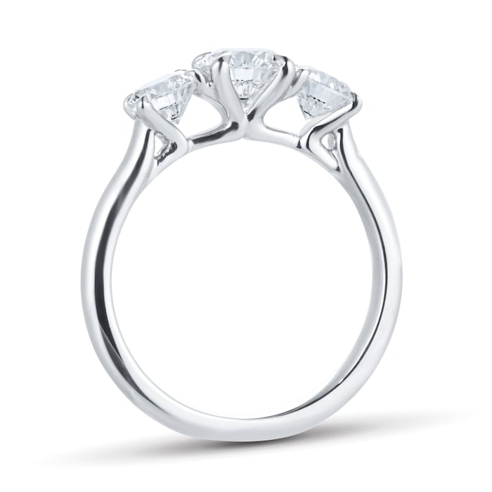 Best Luxury 
Exclusive Platinum 1.50cttw Brilliant Cut 3 Stone Diamond Engagement Ring