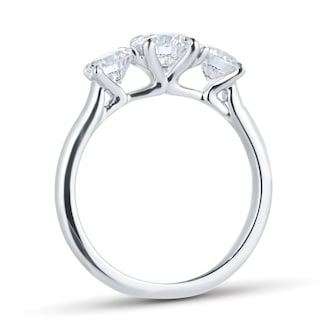 Goldsmiths Exclusive Platinum 1.00cttw Brilliant Cut 3 Stone Goldsmiths Signature Diamond Engagement Ring