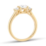 Goldsmiths 18ct Yellow Gold 1.00cttw Round Brilliant Cut Diamond 3 Stone Engagement Ring