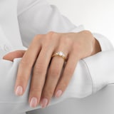 Goldsmiths 18ct Yellow Gold 1.00cttw Oval Cut and Pear Cut Diamond Three Stone Engagement Ring