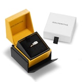 Best Luxury 
18ct Yellow Gold 0.75cttw Emerald Cut Diamond Three Stone Engagement Ring