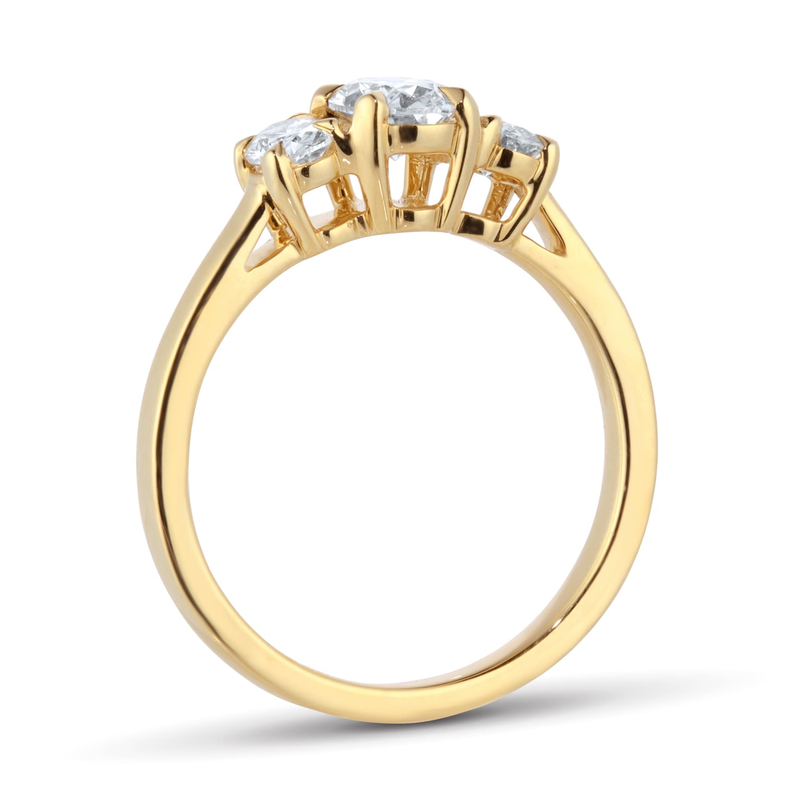 Mappin & Webb Belvedere 18ct Yellow Gold 1.00cttw Oval Cut Three Stone Diamond Ring Mappin & Webb Belvedere 18ct Yellow Gold 1.00cttw Oval Cut Three Stone Diamond Ring