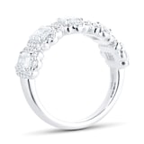 Mappin & Webb 18ct White Gold 2.63ct Emerald Cut Diamond Half Eternity Ring