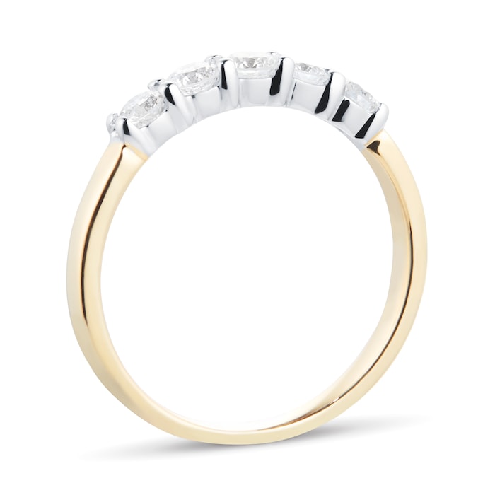 Goldsmiths 18ct Yellow Gold 0.50ct Brilliant Cut Goldsmiths Brightest Diamond Claw Set Ring