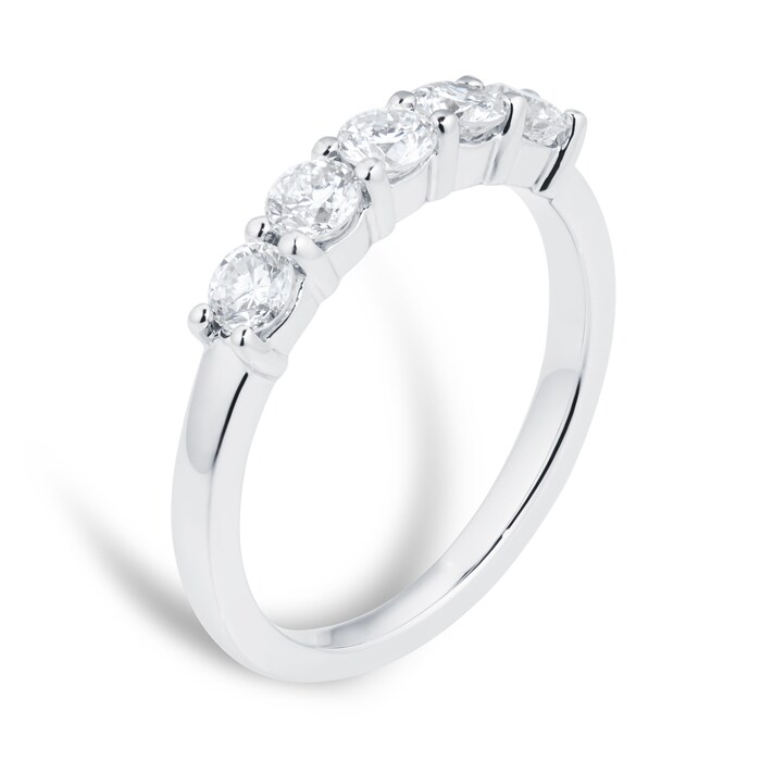 Goldsmiths Platinum 0.75ct Brilliant Cut Goldsmiths Brightest Diamond Claw Set Ring