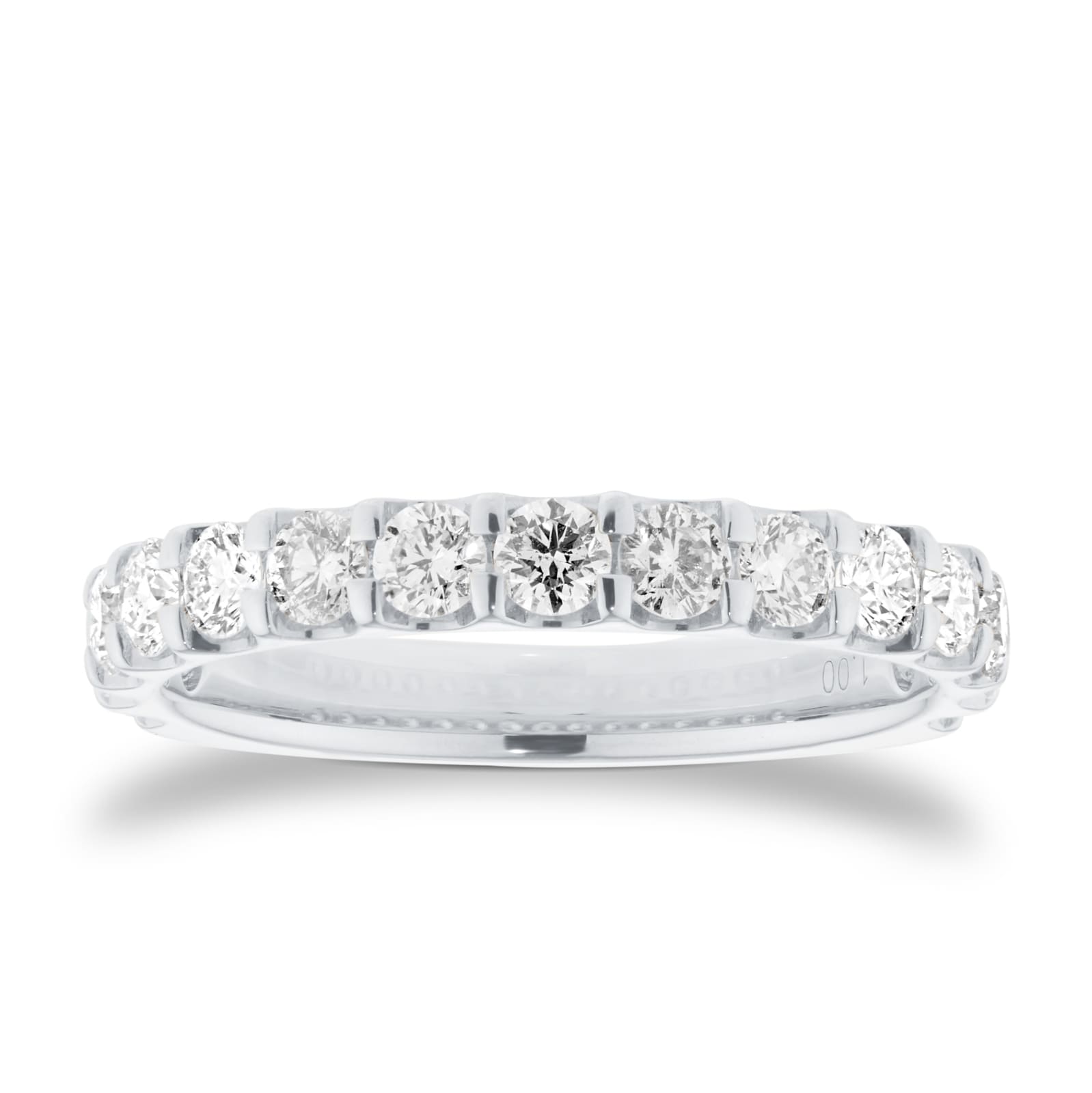 Mappin & Webb Platinum 1.00cttw Round Brilliant Cut Diamond Fifteen Stone Eternity Ring
