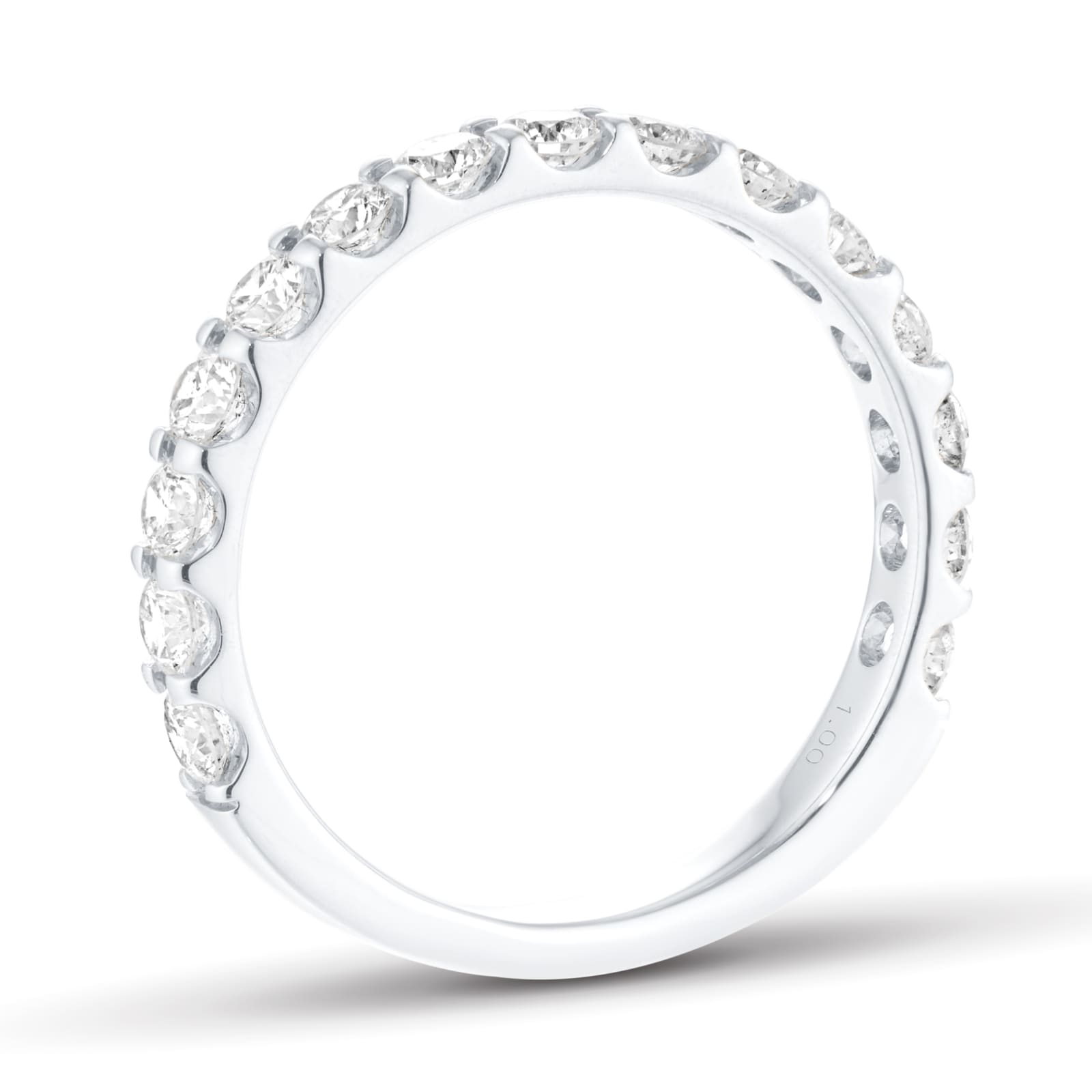 Mappin & Webb Platinum 1.00cttw Round Brilliant Cut Diamond Fifteen Stone Eternity Ring