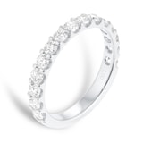 Mappin & Webb Platinum 1.00cttw Round Brilliant Cut Diamond Fifteen Stone Eternity Ring