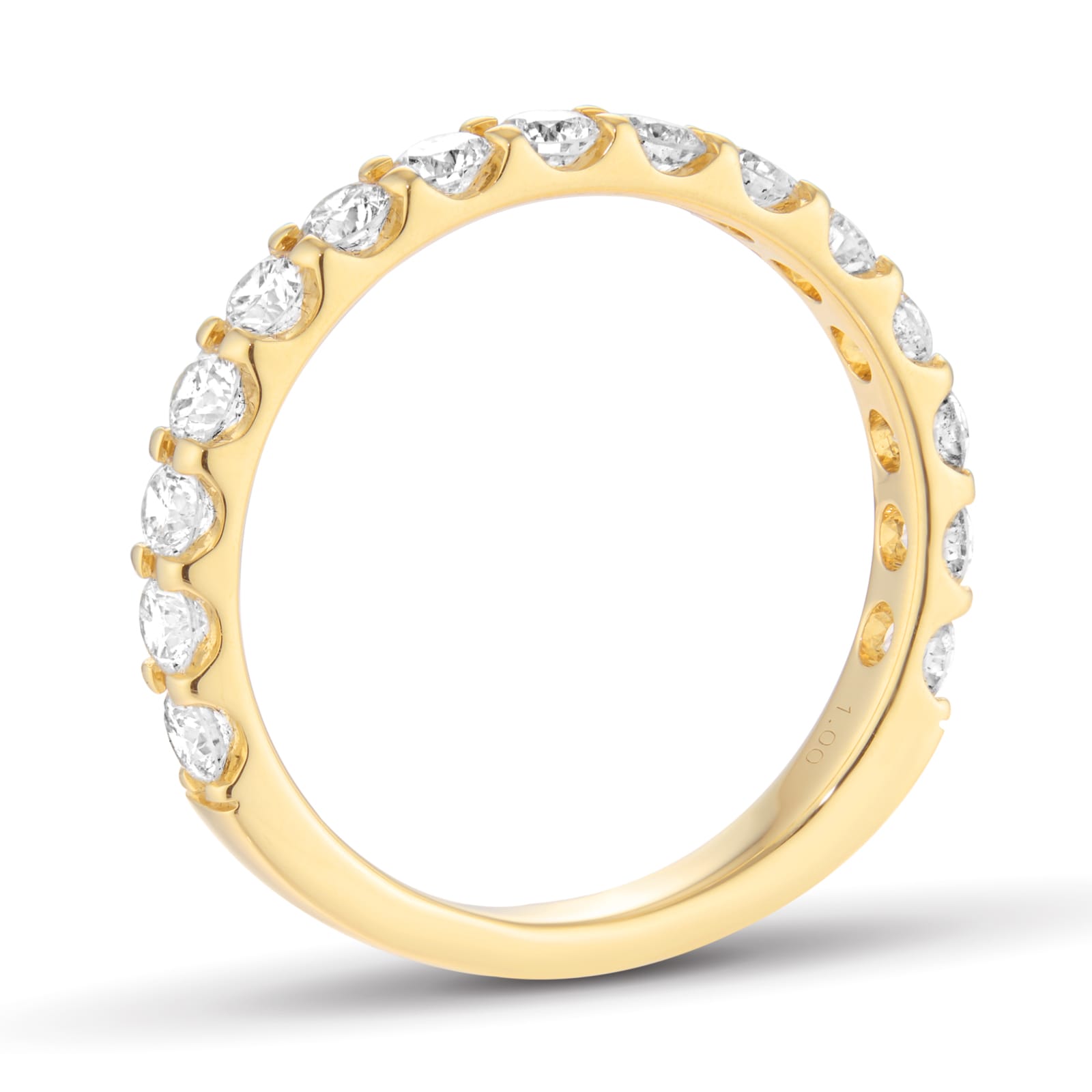 Mappin & Webb 18ct Yellow Gold 1.00cttw Round Brilliant Cut Diamond Fifteen Stone Eternity Ring Mappin & Webb 18ct Yellow Gold 1.00cttw Round Brilliant Cut Diamond Fifteen Stone Eternity Ring