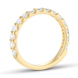Mappin & Webb 18ct Yellow Gold 1.00cttw Round Brilliant Cut Diamond Fifteen Stone Eternity Ring