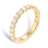 Mappin & Webb 18ct Yellow Gold 1.00cttw Round Brilliant Cut Diamond Fifteen Stone Eternity Ring