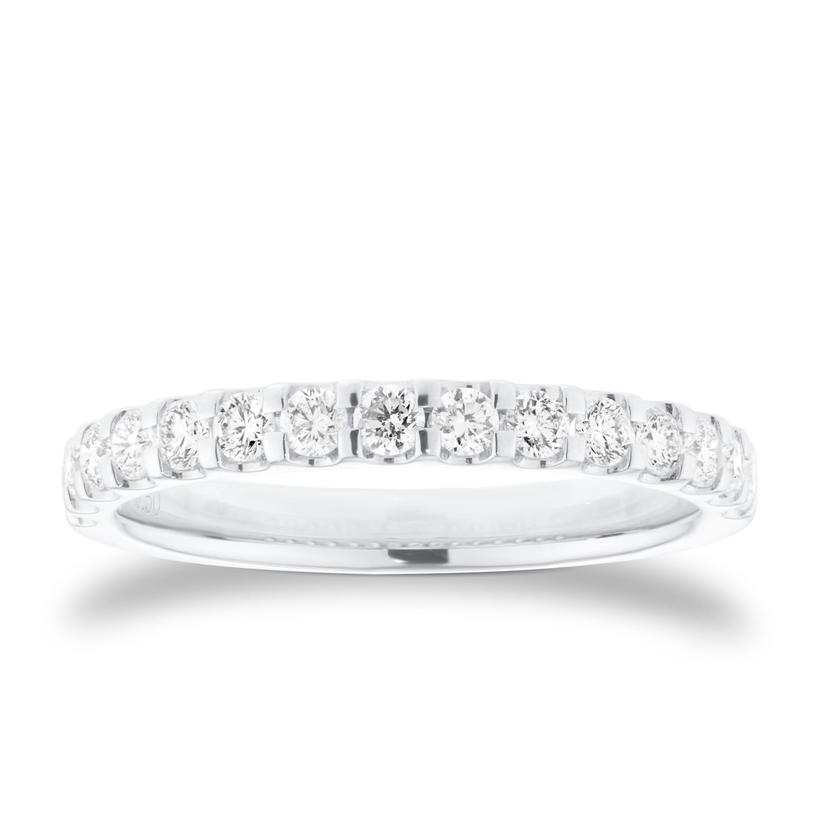 Mappin & Webb Platinum 0.50cttw Round Brilliant Cut Diamond Fifteen Stone Eternity Ring