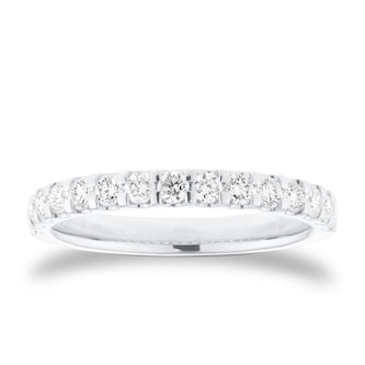 Mappin & Webb Platinum 0.50cttw Round Brilliant Cut Diamond Fifteen Stone Eternity Ring