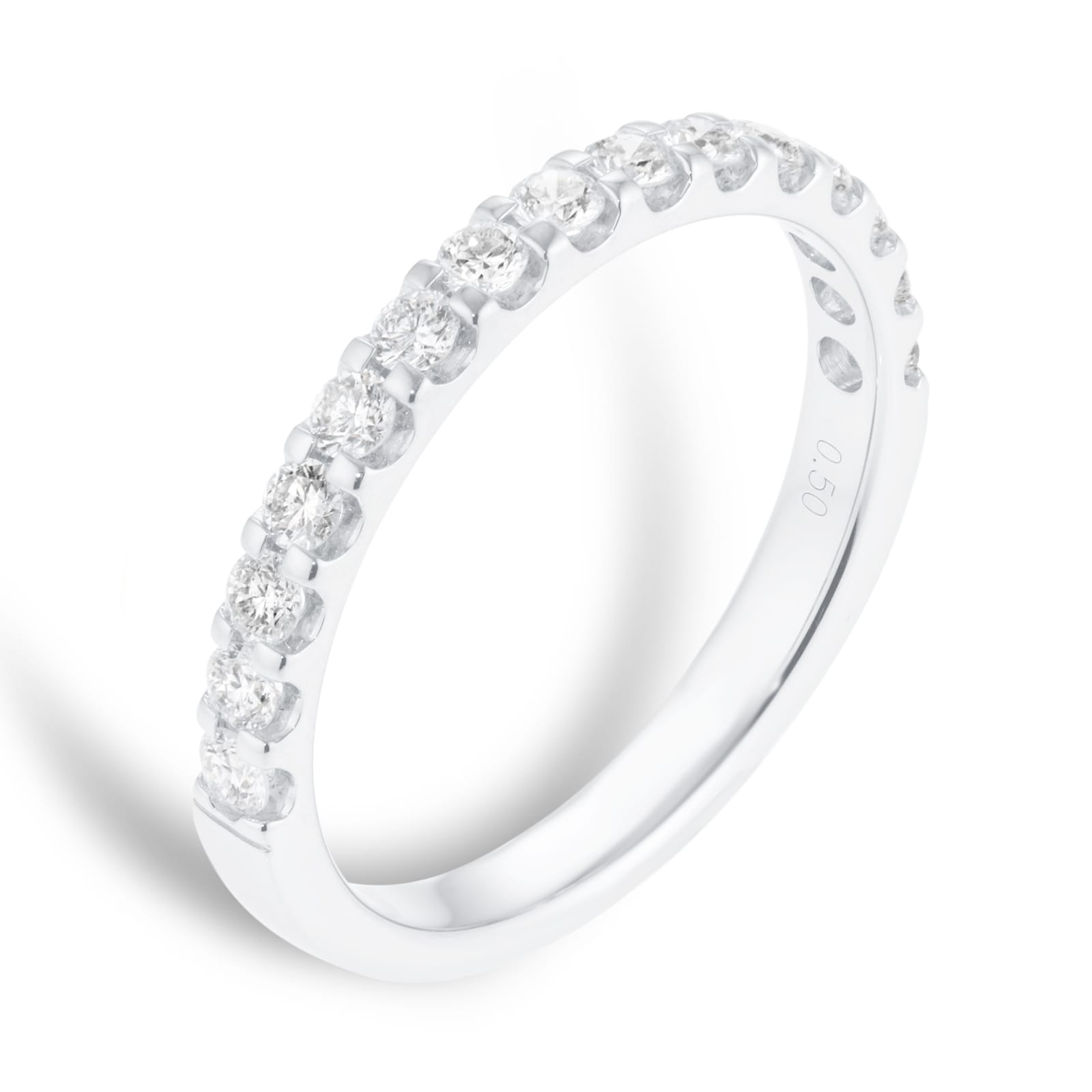 Mappin & Webb Platinum 0.50cttw Round Brilliant Cut Diamond Fifteen Stone Eternity Ring Mappin & Webb Platinum 0.50cttw Round Brilliant Cut Diamond Fifteen Stone Eternity Ring