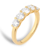 Mappin & Webb 18ct Yellow Gold 1.50cttw Round Brilliant Cut Diamond Five Stone Ring - Ring Size I