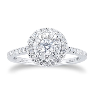 Mappin & Webb Masquerade 18ct White Gold 0.74cttw Diamond Ring