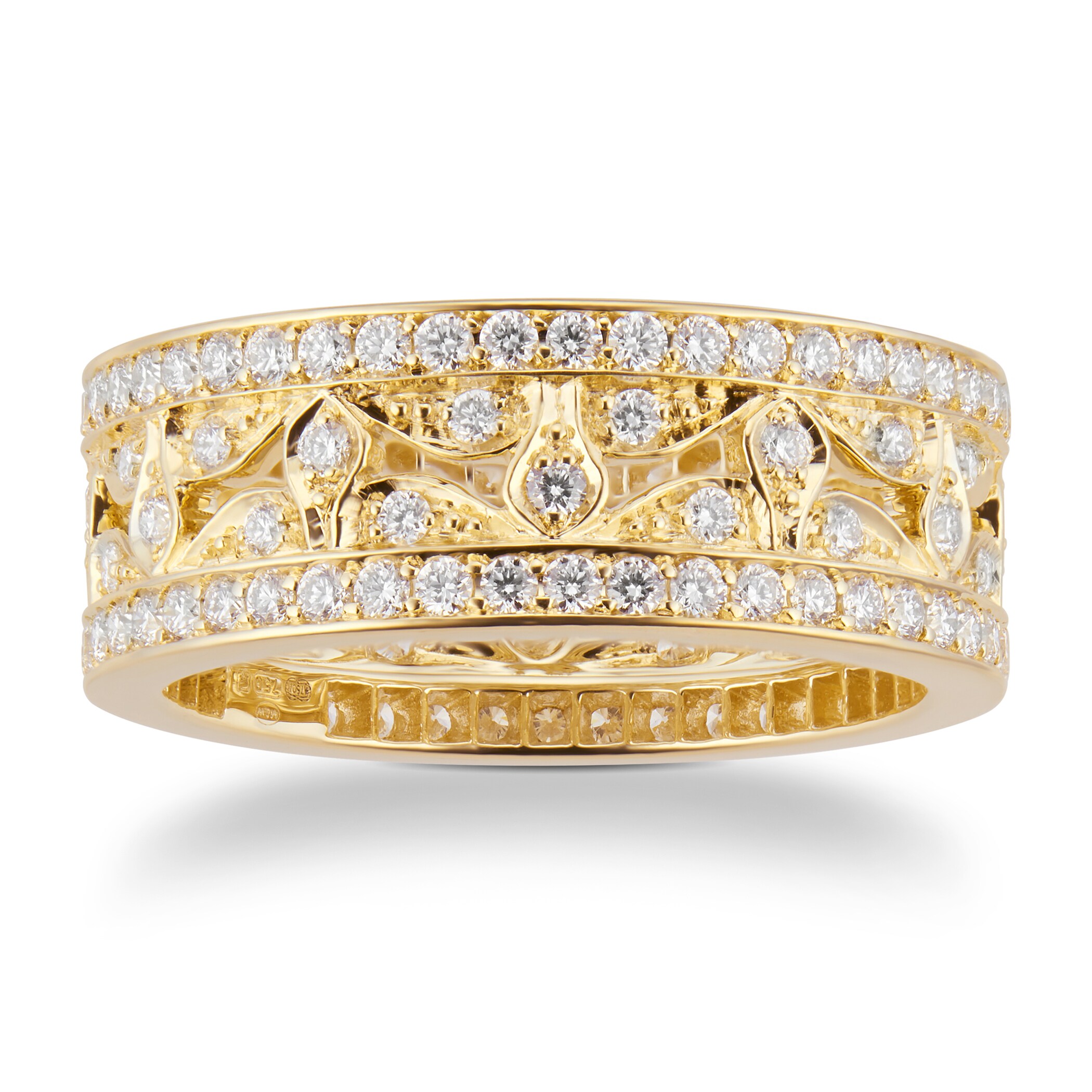 Mappin & Webb Empress 18ct Yellow Gold 0.95cttw Diamond Band Ring