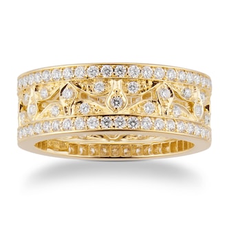 Mappin & Webb Empress 18ct Yellow Gold 0.95cttw Diamond Band Ring Mappin & Webb Empress 18ct Yellow Gold 0.95cttw Diamond Band Ring