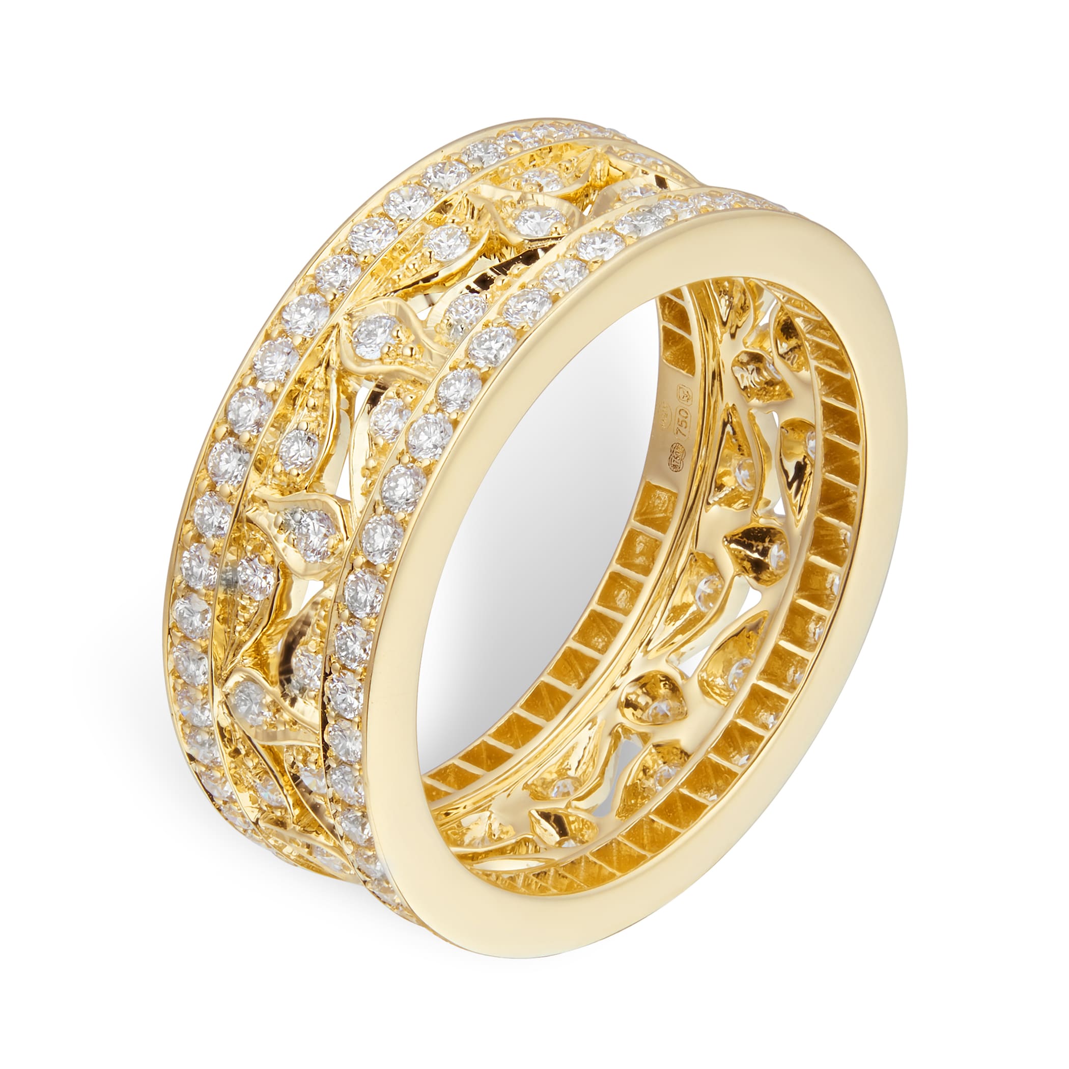 Mappin & Webb Empress 18ct Yellow Gold 0.95cttw Diamond Band Ring