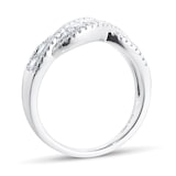Goldsmiths Brilliant Cut 0.75 Carat Total Weight Diamond Ring In 9 Carat White Gold - Ring Size K