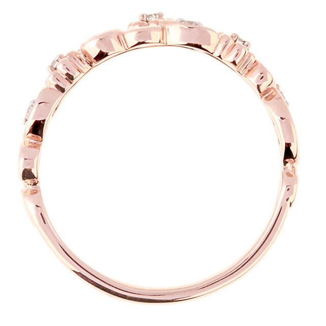 Goldsmiths Brilliant Cut Diamond Ring In 9 Carat Rose Gold - Ring Size G