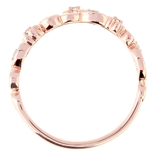 Goldsmiths Brilliant Cut Diamond Ring In 9 Carat Rose Gold