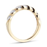 Goldsmiths 9ct Yellow Gold 0.20ct Milgrain Twist Eternity Ring - Ring Size K