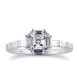 06070946 - Renee 18ct White Gold 0.46cttw Cluster Ring