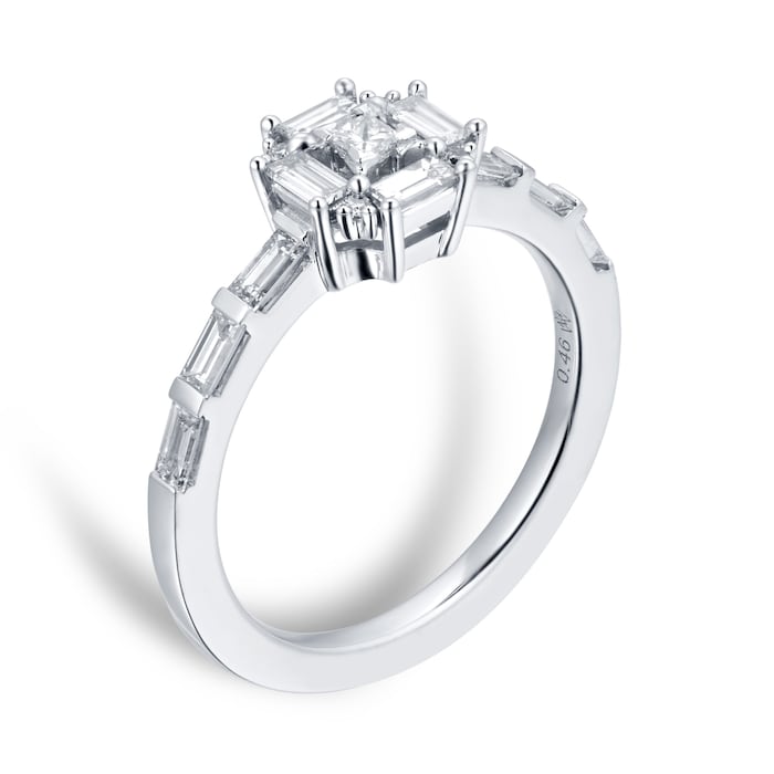 Mappin & Webb Renee 18ct White Gold 0.46cttw Cluster Ring