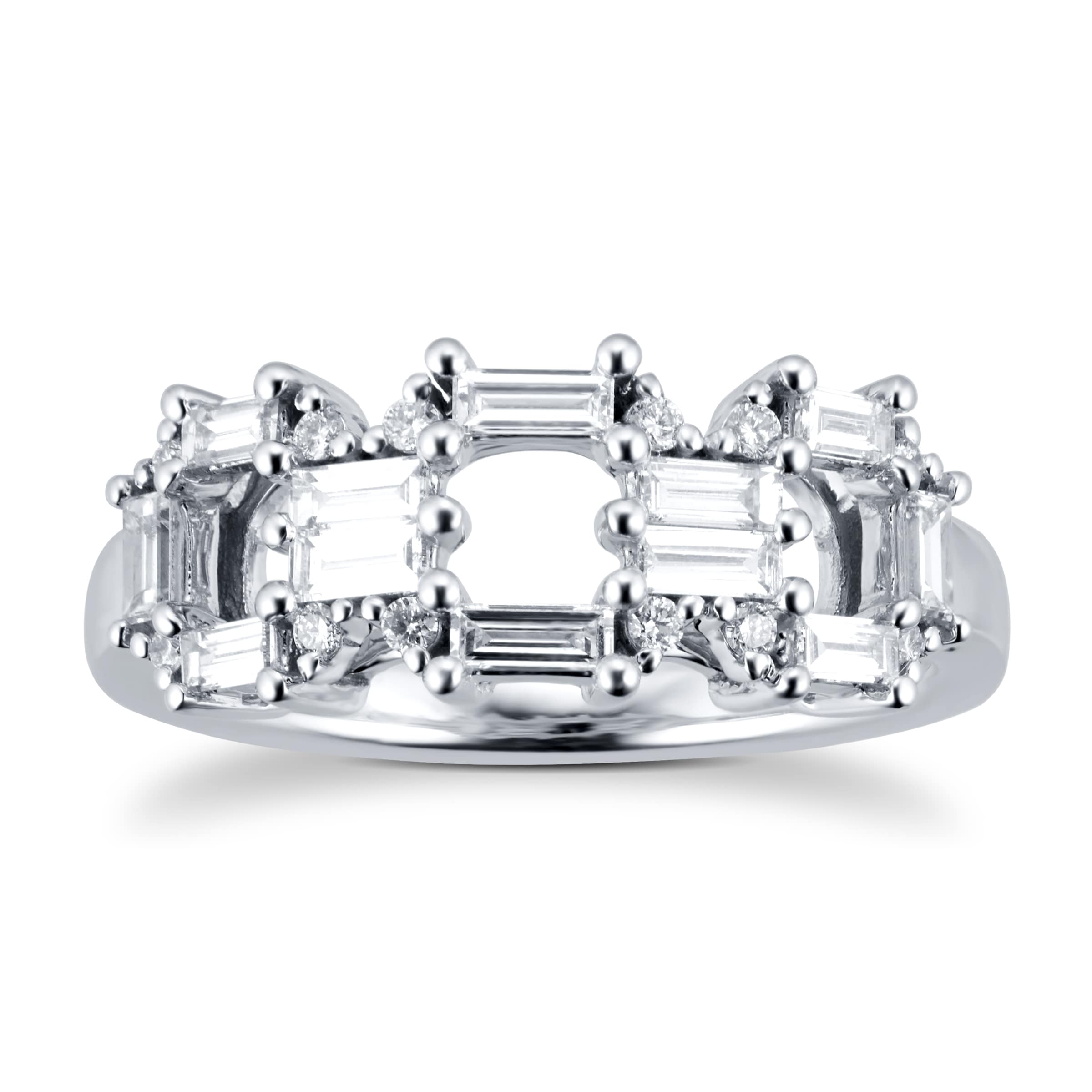 Renee 18ct White Gold 0.50cttw Open Square Ring - Ring Size O