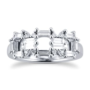 Mappin & Webb Renee 18ct White Gold 0.50cttw Open Square Ring