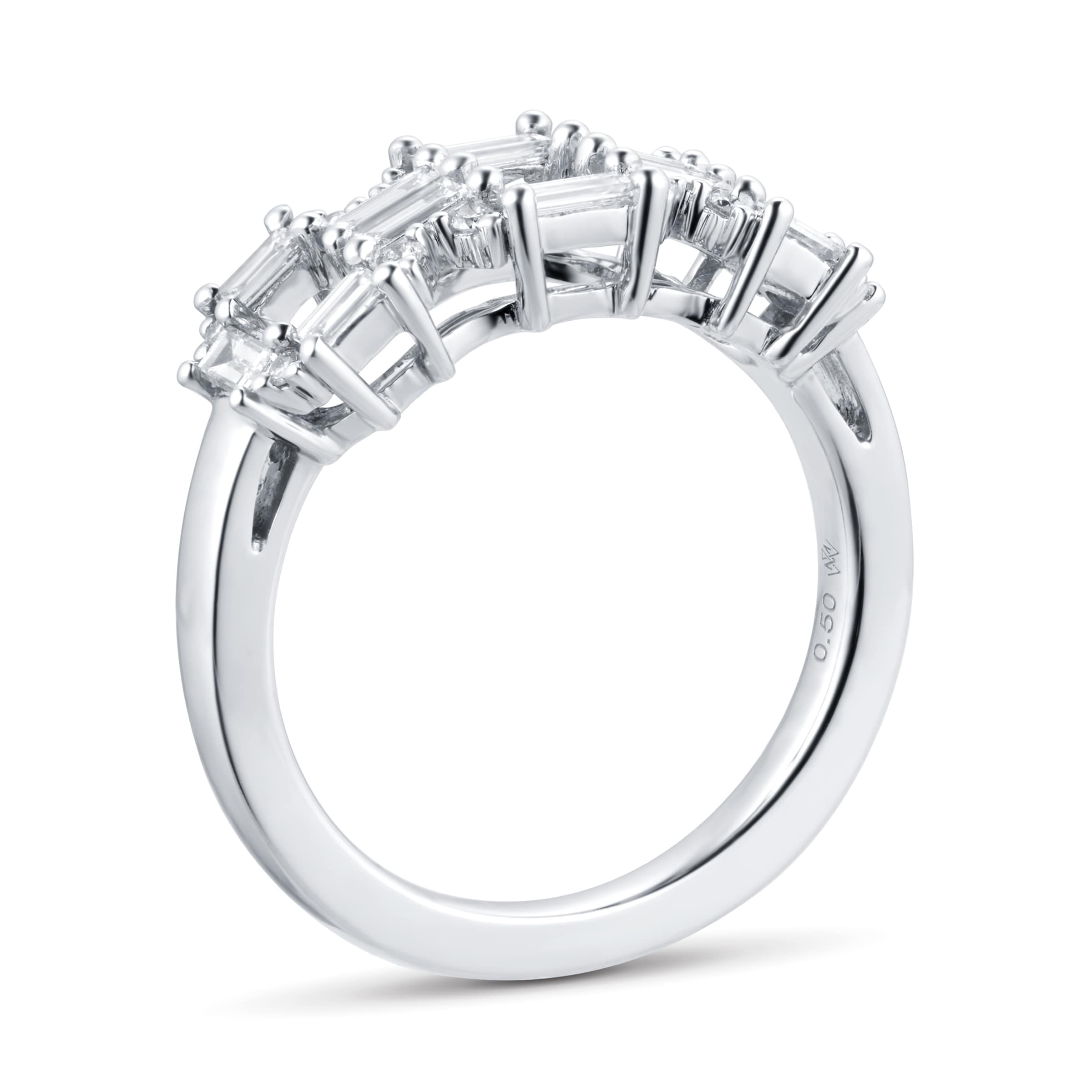 Mappin & Webb Renee 18ct White Gold 0.50cttw Open Square Ring - Ring Size L