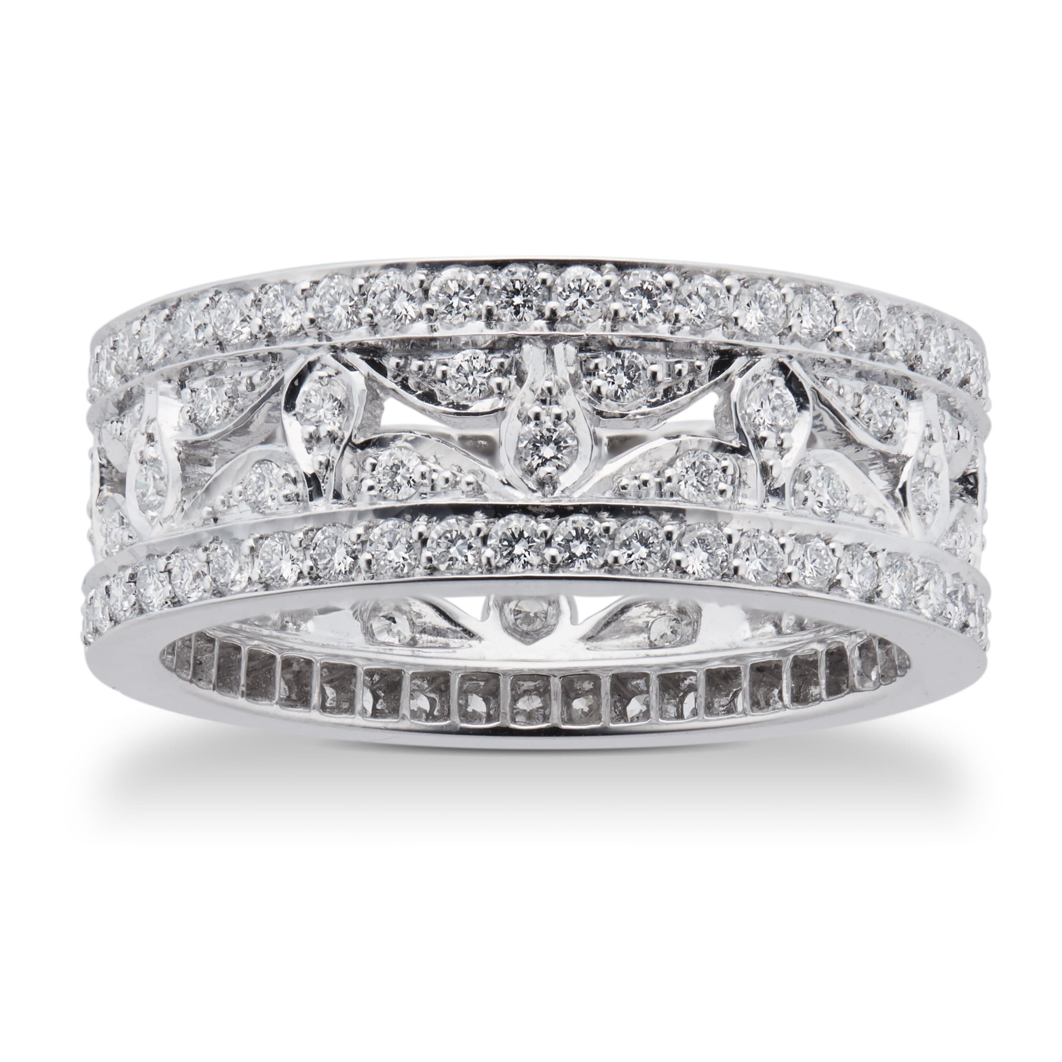 Mappin & Webb Empress 18ct White Gold 0.95cttw Diamond Band Ring - Ring Size N Mappin & Webb Empress 18ct White Gold 0.95cttw Diamond Band Ring - Ring Size N