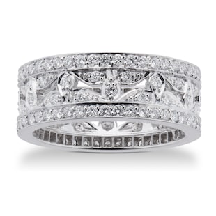 Mappin & Webb Empress 18ct White Gold 0.95cttw Diamond Band Ring