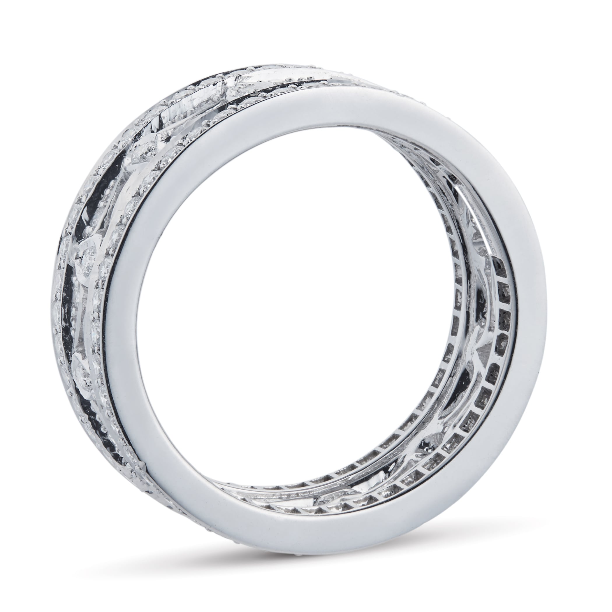 Mappin & Webb Empress 18ct White Gold 0.95cttw Diamond Band Ring - Ring Size N Mappin & Webb Empress 18ct White Gold 0.95cttw Diamond Band Ring - Ring Size N