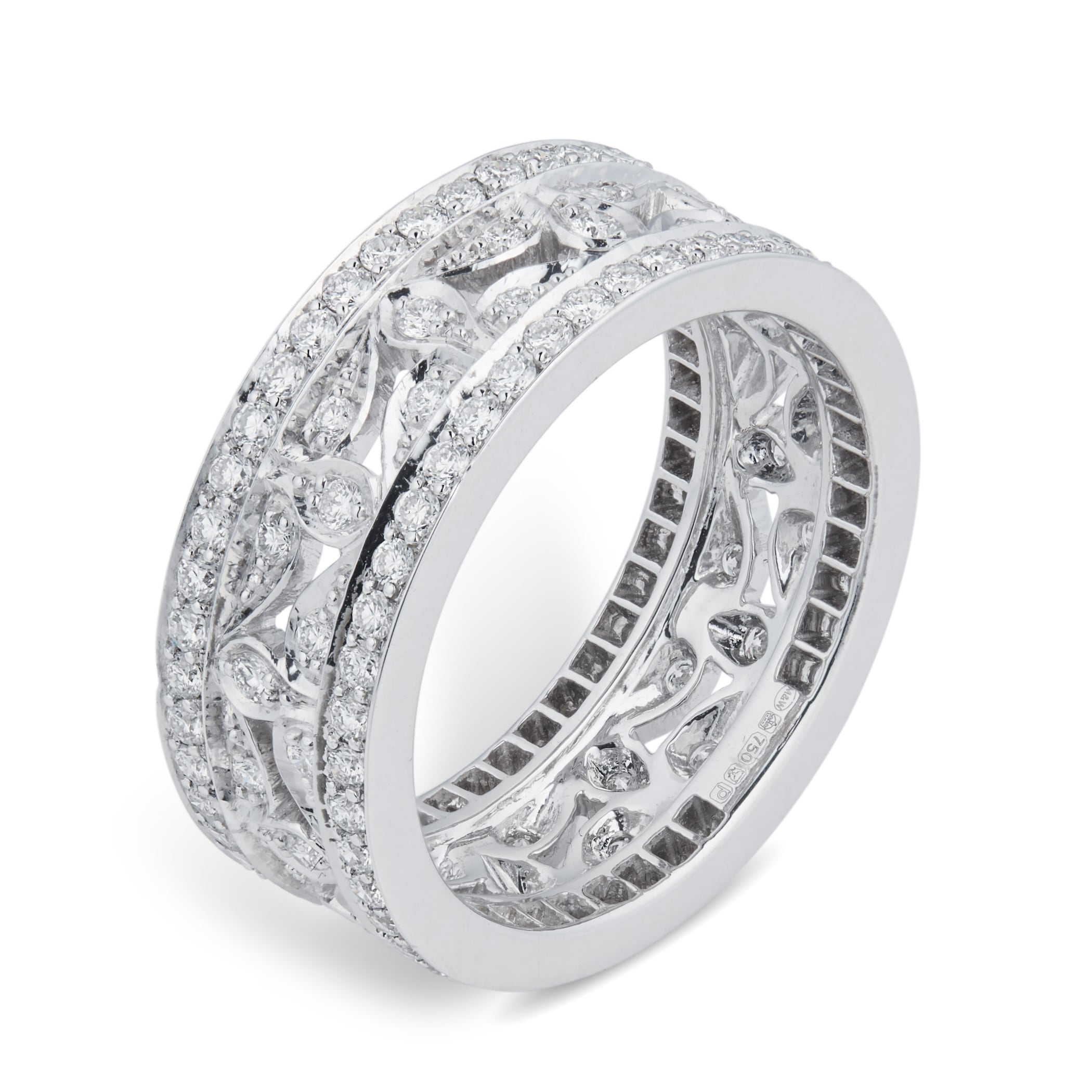 Mappin & Webb Empress 18ct White Gold 0.95cttw Diamond Band Ring - Ring Size N Mappin & Webb Empress 18ct White Gold 0.95cttw Diamond Band Ring - Ring Size N