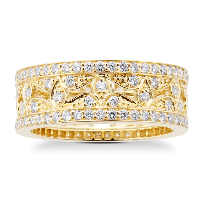 Mappin & Webb Empress 18ct Yellow Gold 0.95cttw Diamond Band Ring