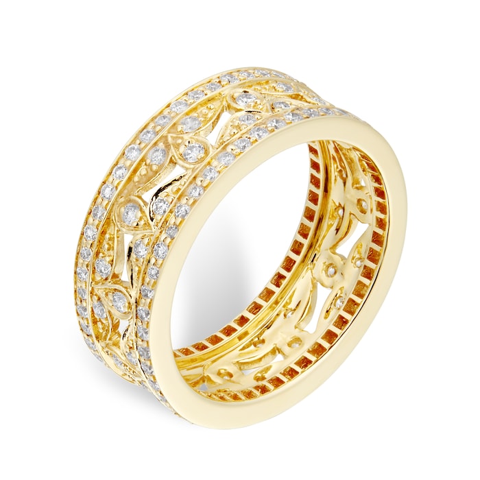 Mappin & Webb Empress 18ct Yellow Gold 0.95cttw Diamond Band Ring