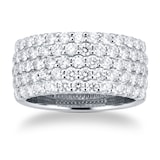 Mappin & Webb 18ct White Gold 2.07ct 5 Row Eternity Ring