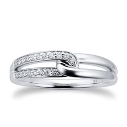 06070971 - 9ct White Gold 0.12cttw Diamond Infinity Ring