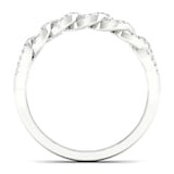 Goldsmiths 9ct White Gold 0.20cttw Diamond Chain Link Stacker Ring