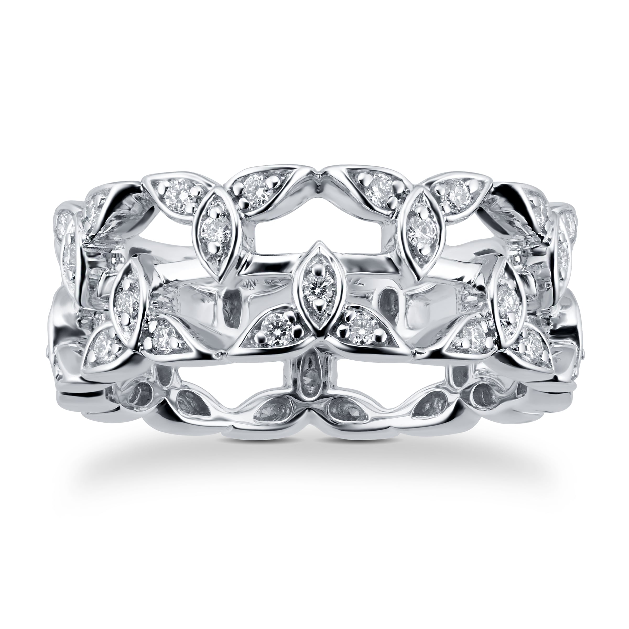 Empress 18ct White Gold 0.43cttw Diamond Ring - Ring Size J