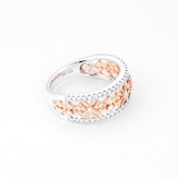 Mappin & Webb Floresco 18ct White & Rose Gold 0.50ct Diamond Filigree Ring