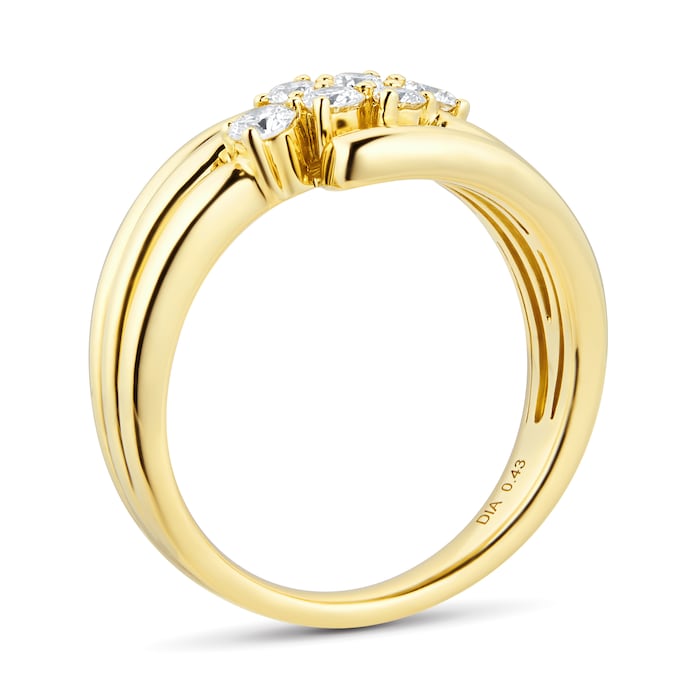 Mappin & Webb 18ct Yellow Gold 0.44ct Diamond Dress Ring - Ring Size K